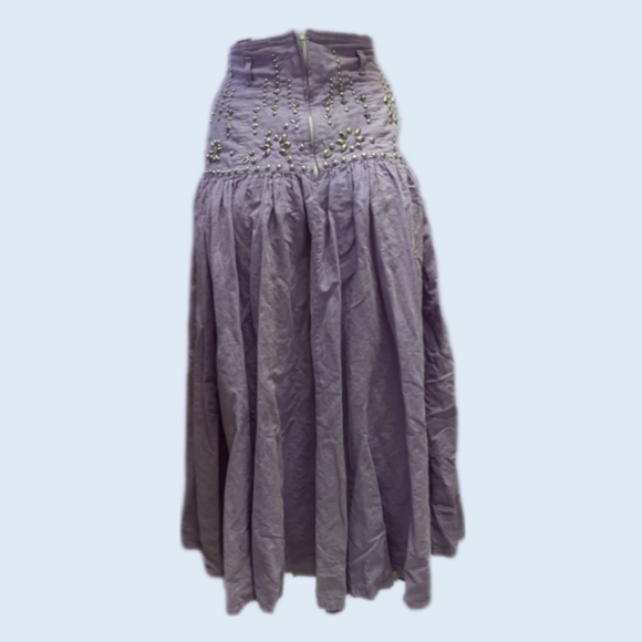 SOLD - Lavender Western Midi Skirt VTG S - Picture 6 of 9